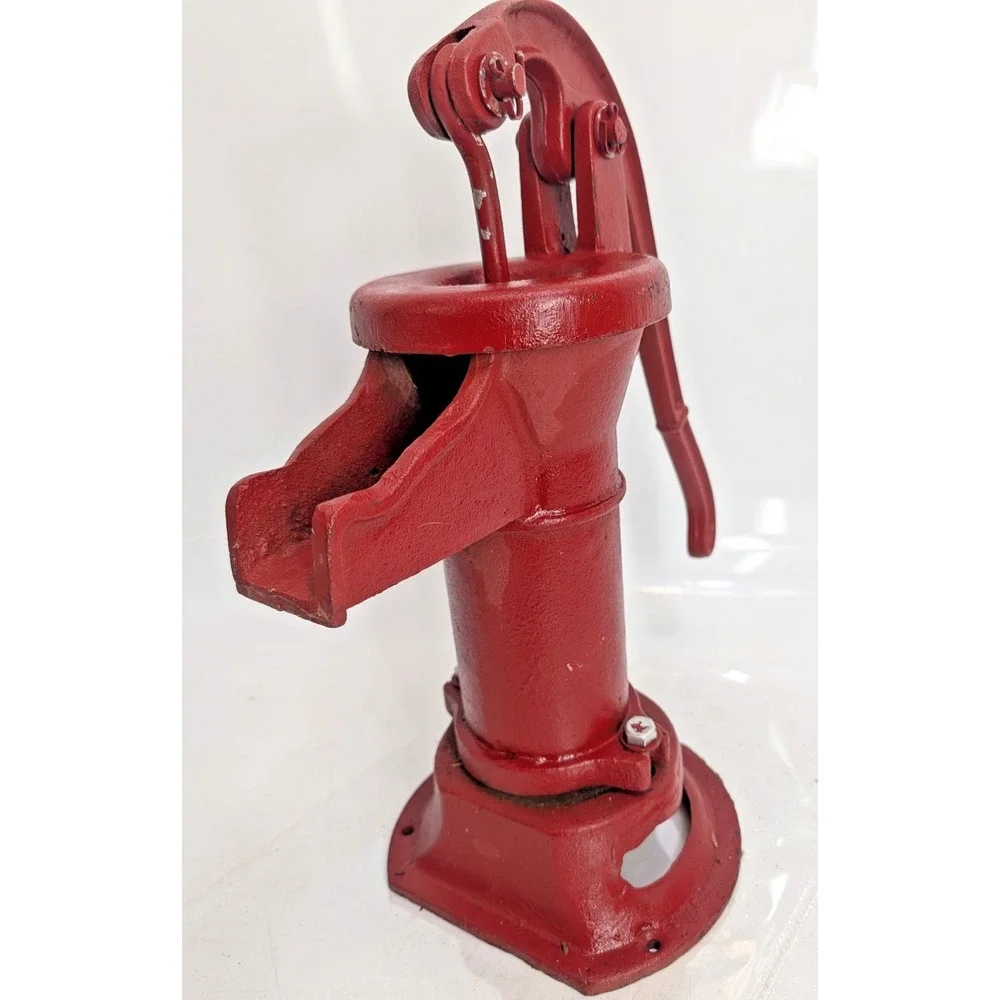 Antique style Cast Iron Red coated Hand operated Pitcher Pump - - 15